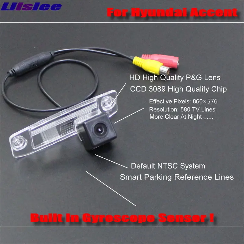 Liislee Car Rear Back Camera For Hyundai Accent MC / Avega Brio Rearview Parking 580 TV Lines Dynamic Reverse Tragectory | Автомобили и