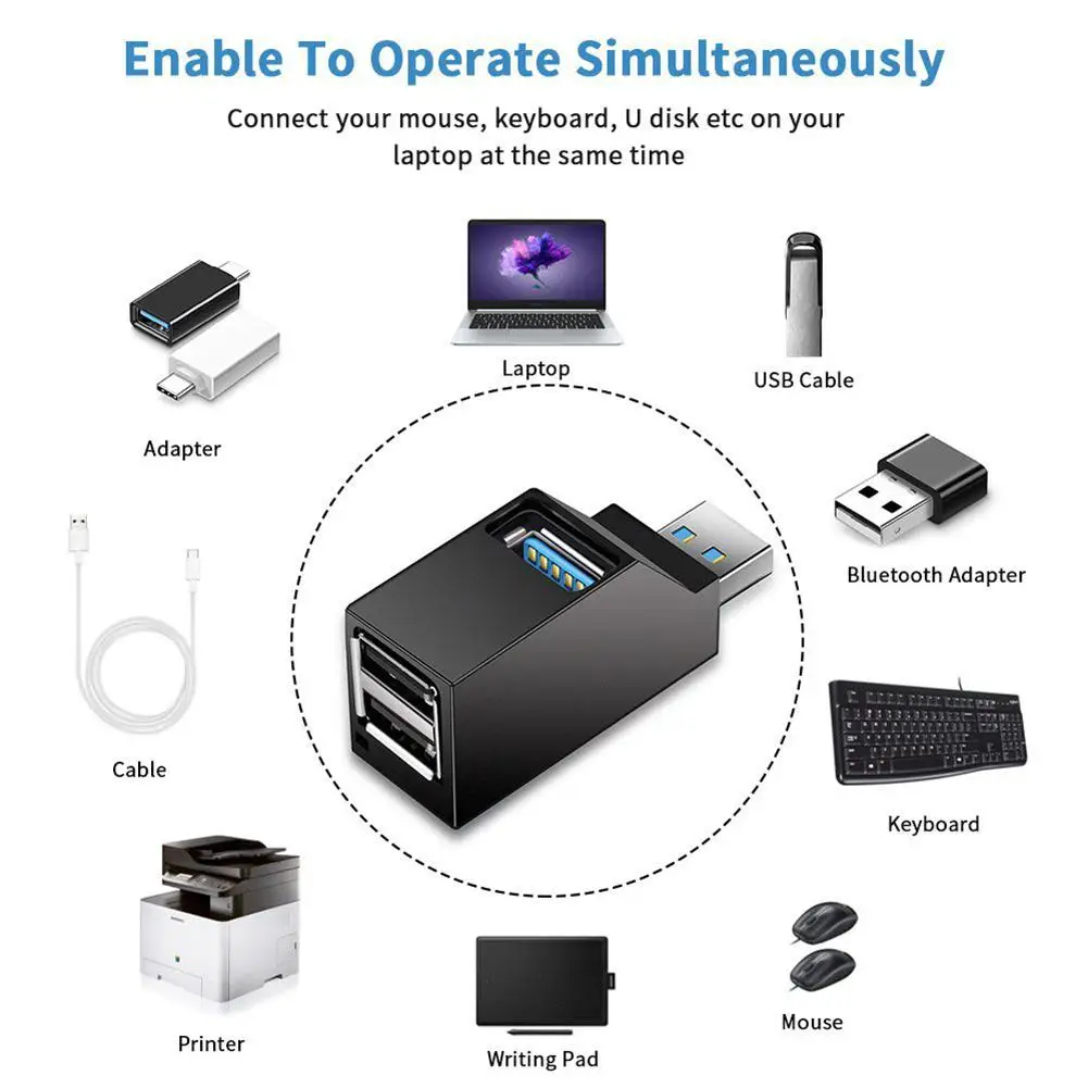 BEESCLOVER 3 Порты и разъёмы usb-хаб высокого Скорость разветвитель подключи играй r20 |