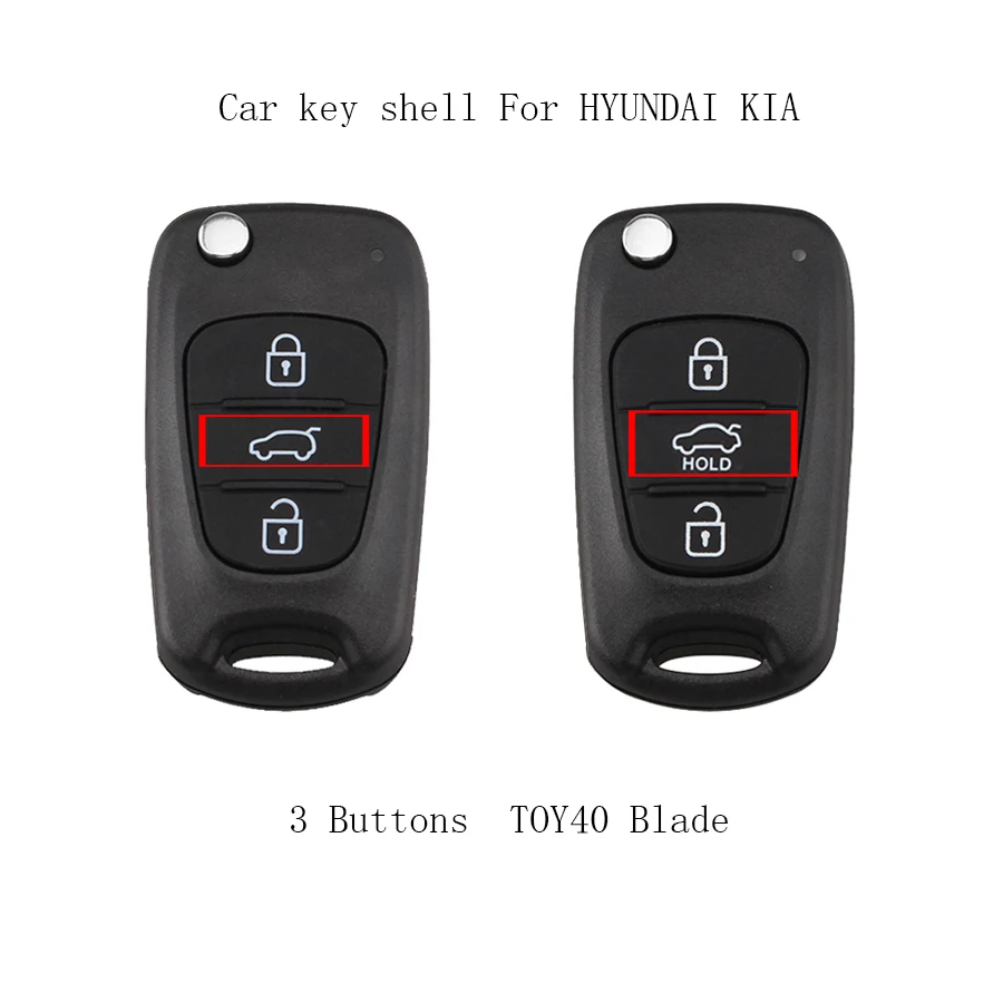 Сменный Чехол с 3 кнопками и необработанным лезвием для HYUNDAI KIA K2 K5 Rio Piconto ключи от