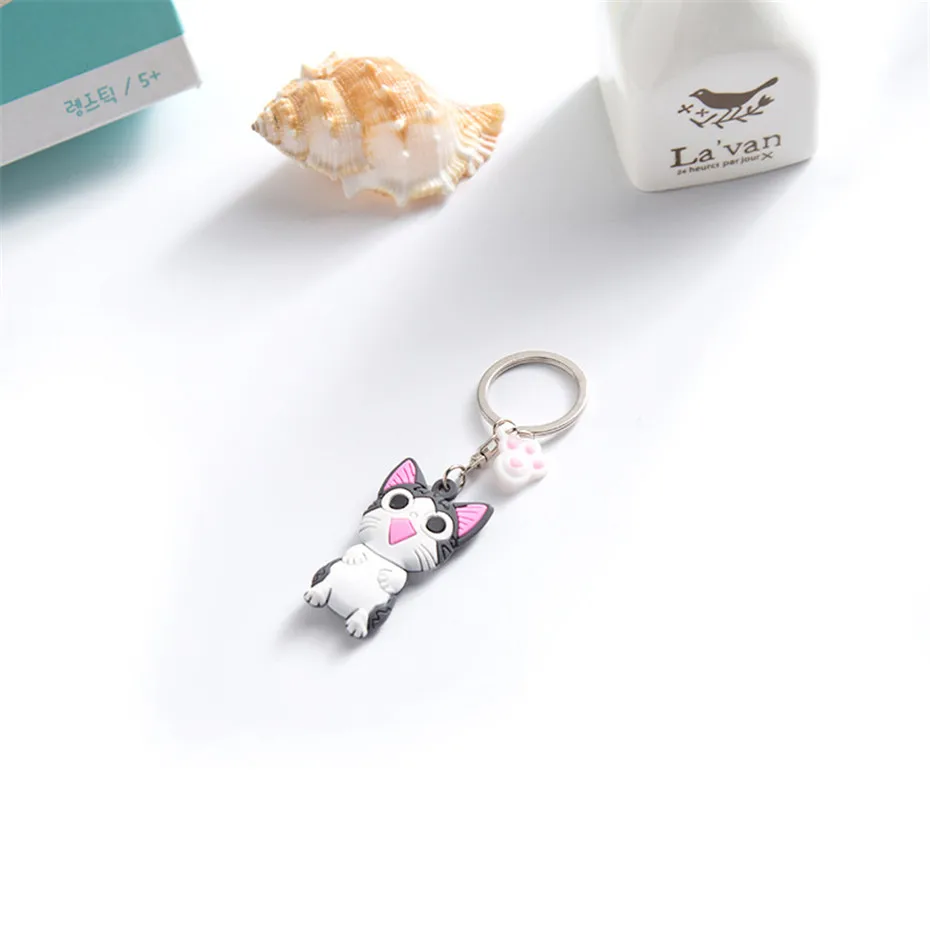 Relodi Мультфильм силиконовый брелок для ключей Прекрасный Жираф котенок ключ с