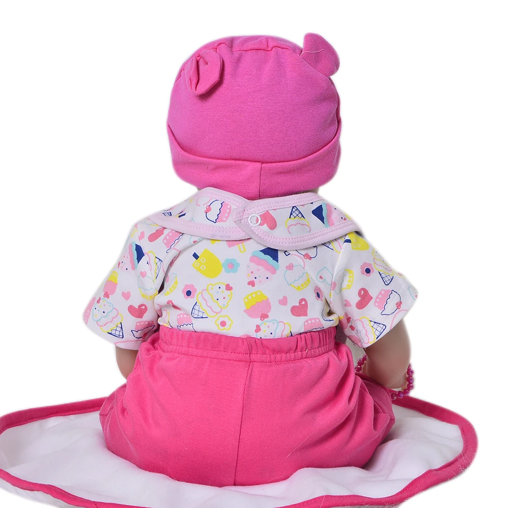 Мода 55 см Baby Reborn Bonecas 22 дюйма Мягкая силиконовая виниловая кукла для