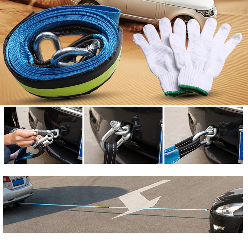 1 шт. сверхмощный автомобильный трос SEEYULE 8 тонн 5 м аварийный помощник U-образные