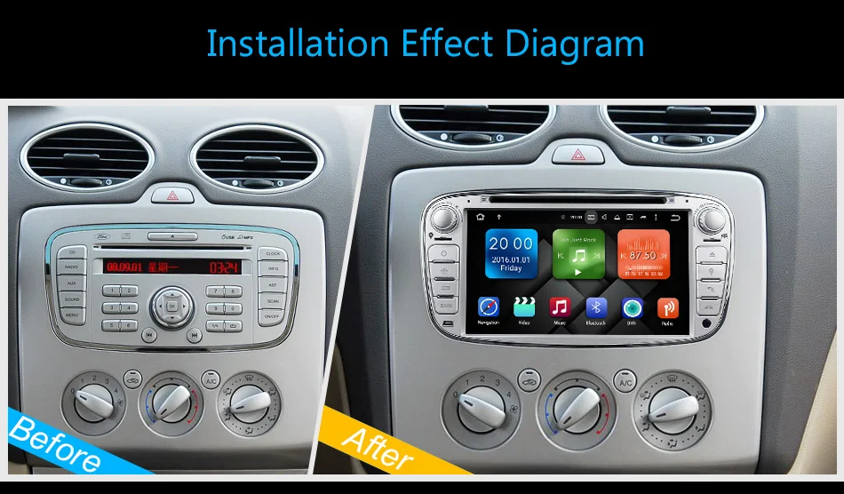 Eunavi 2 Din 7 ''Android 9,0 Щепка Octa 8 Core автомобильный DVD gps для Ford Focus Mondeo S Max Cmax Galaxy Радио стерео 4G Оперативная память 3g WI-FI
