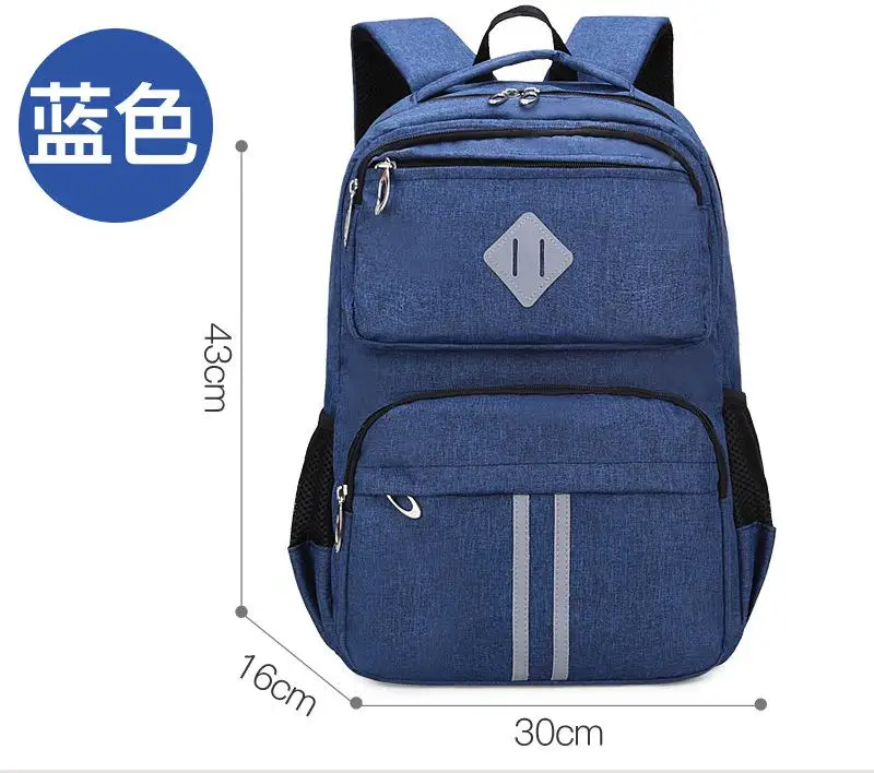 blue school bags Школьные сумки для мальчиков Teenger, модный рюкзак для студентов, школьные сумки, Подростковая сумка для книг, рюкзак, рюкзак, сумка через плечо - Цвет: blue school bags