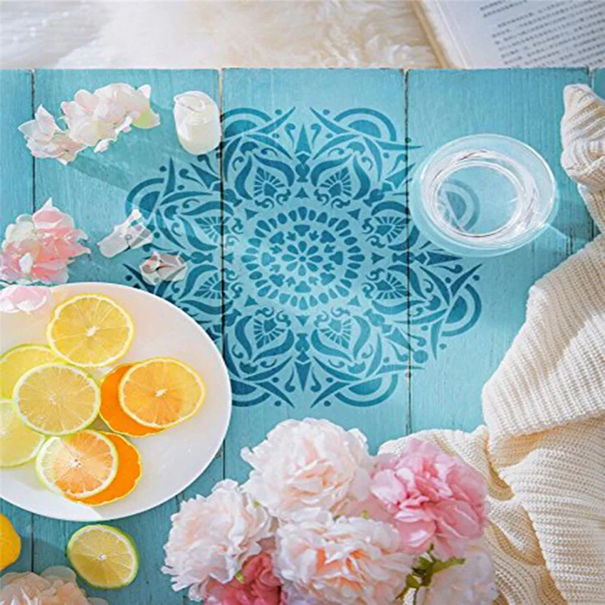 Мандалла Трафарет Шаблон для искусства полые пластиковые картины шаблон DIY