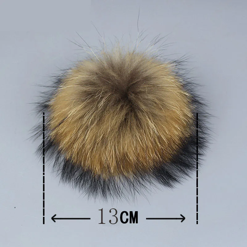 Raccoon pompon Новое зимнее, связанное из шерсти шапка шапочки с настоящим норковым мехом помпоны Skullies натуральный енот помпоном мех шапка с помпоном - Цвет: Raccoon pompon