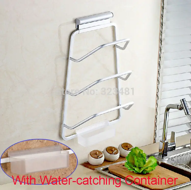 

Aluminium Kitchen Organizer Wall Mounted Kitchen Rack for Dish and Pot lid cover plate holder Storage Shelf Rack accessories