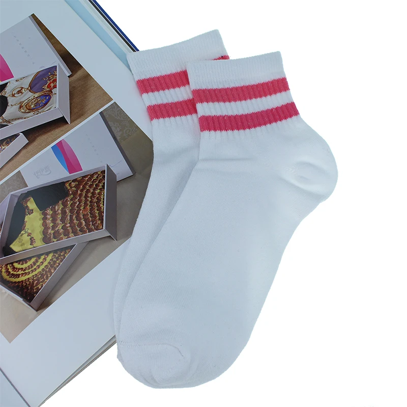 Factory direct Japanese wind sales striped High Quality cotton new style soft short socks women man couple casual | Женская одежда