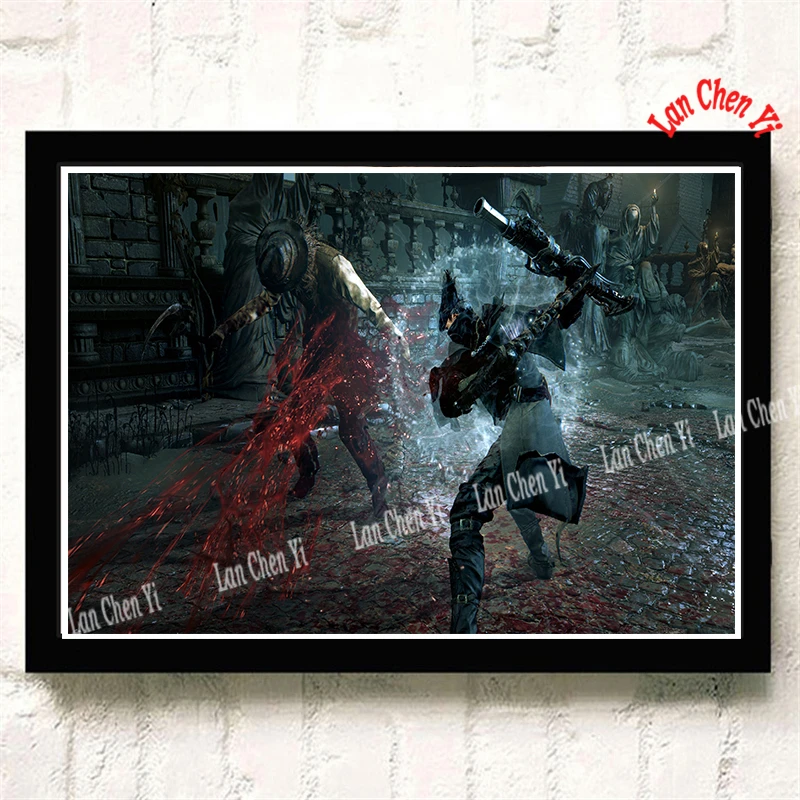 Бумага с покрытием Bloodborne, плакат, офисный подарок, столовая, домашний декор, настенная наклейка, дизайн