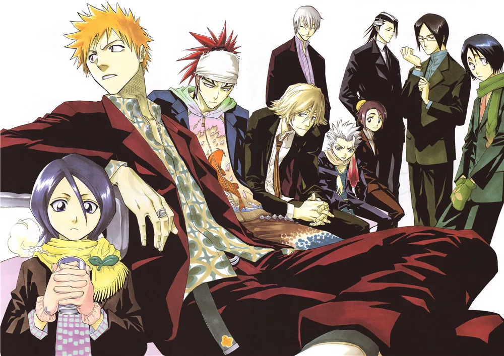 Синий BLEACH плакаты мультфильм наклейки на стену с белым покрытием бумага печатает Высокое разрешение гостиная спальня бар украшения дома искусство бренд - Цвет: Синий
