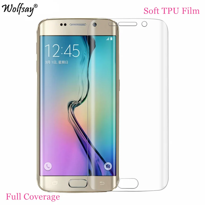Wolfsay Защитная пленка для экрана Samsung Galaxy S6 Edge Plus G9280 Nano прозрачная из мягкого ТПУ