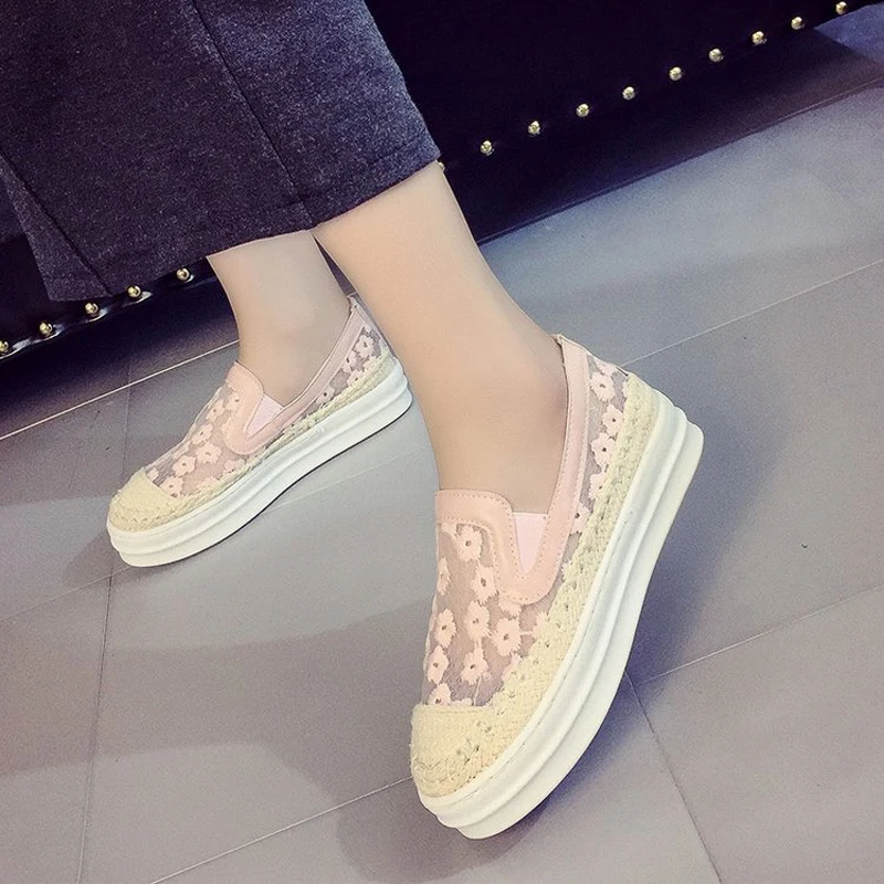 HEE GRAND/повседневные женские лоферы с цветочным принтом обувь на плоской подошве