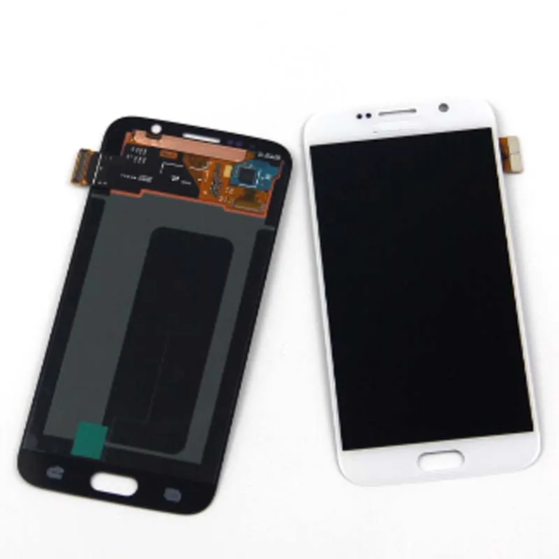 s6 white Супер AMOLED lcd для samsung GALAXY S6 G920 G920F S6 Edge G925 G925F ЖК-монитор Сенсорный экран дигитайзер комплект с ожогами - Цвет: s6 white