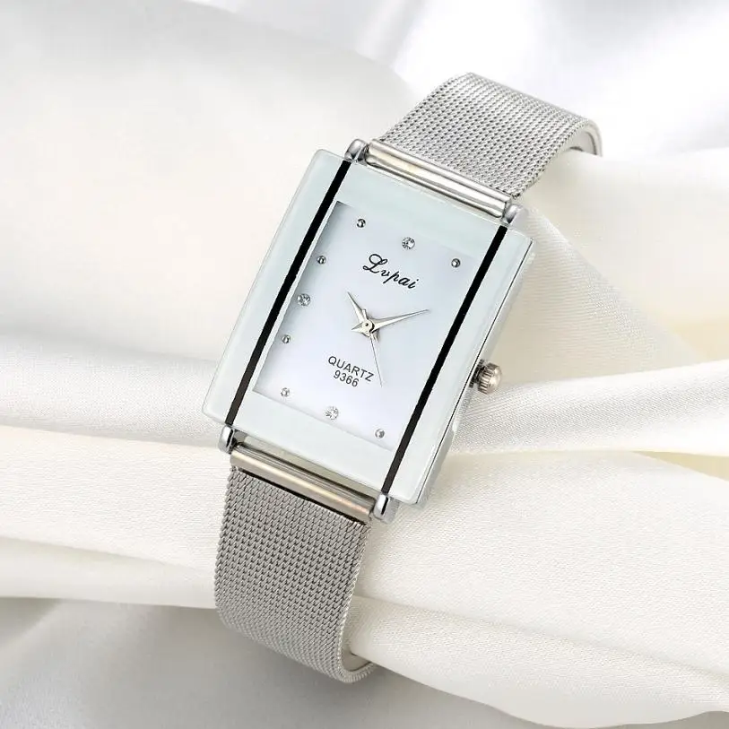 LVPAI кварцевые наручные часы Reloj Mujer роскошные серебряные часы из нержавеющей стали Женская одежда подарок часы женские часы HK& 40