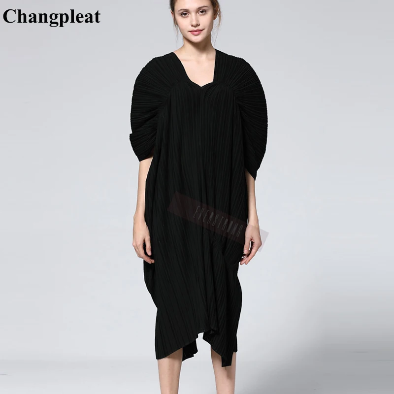 Changpleat 2019 весенне-летний свободный крой женское платье Miyak зимняя обувь со
