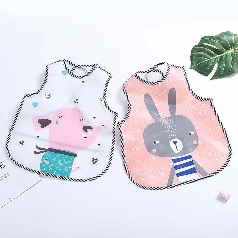 2019 New Waterproof EVA Baby Bibs Summer Kids Eating Burp Cloth Children Painting Cute Fox Bib Boys Girls Feeding Breastplate | Детская