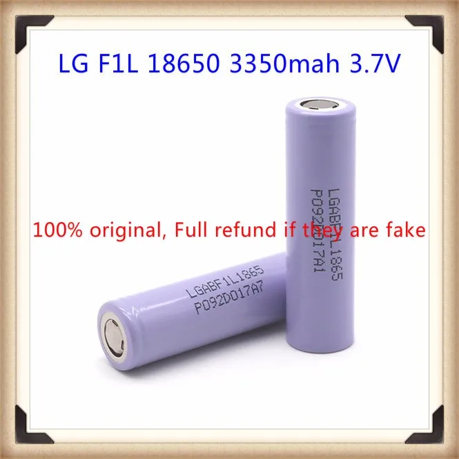 LG 18650 F1L 3350 mah 3,7 V аккумуляторная батарея с плоским верхом(1 шт