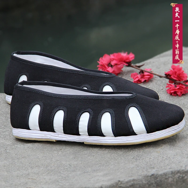 Обувь ручной работы на прочной тканевой подошве; обувь в китайском стиле; обувь в стиле Тай-Чи; обувь для кунг-фу-ушу