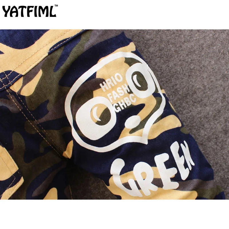 YATFIML/ г. Весенне-осенние модные хлопковые камуфляжные длинные штаны для малышей Одежда для детей спортивные камуфляжные брюки-карго для мальчиков От 2 до 5 лет