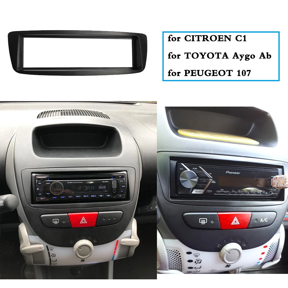 Одна Din аудио панель для CITROEN C1 TOYOTA Aygo Ab PEUGEOT 107 радио CD gps DVD стерео CD панель накладка комплект рамка