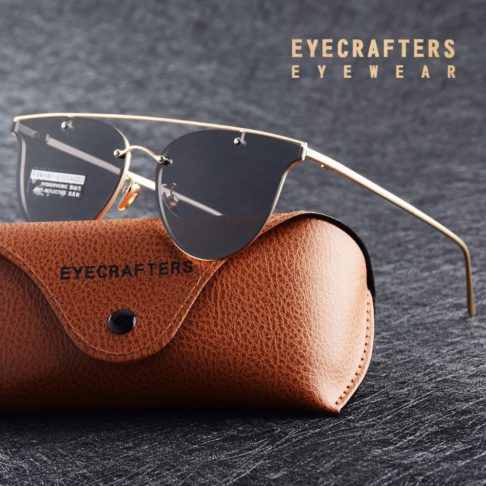 Eyecrafters Модные женские очки кошачий глаз двойная оправа Роскошные Дизайнерские
