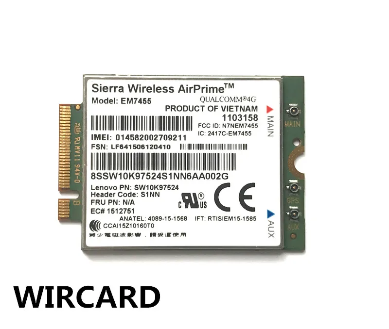 EM7455 FDD/TDD LTE Cat6 4G модуль карта для ноутбука ThinkPad P50 P50S P40 Yoga L460 T460 T460P T460S|lte fdd|card cardcard