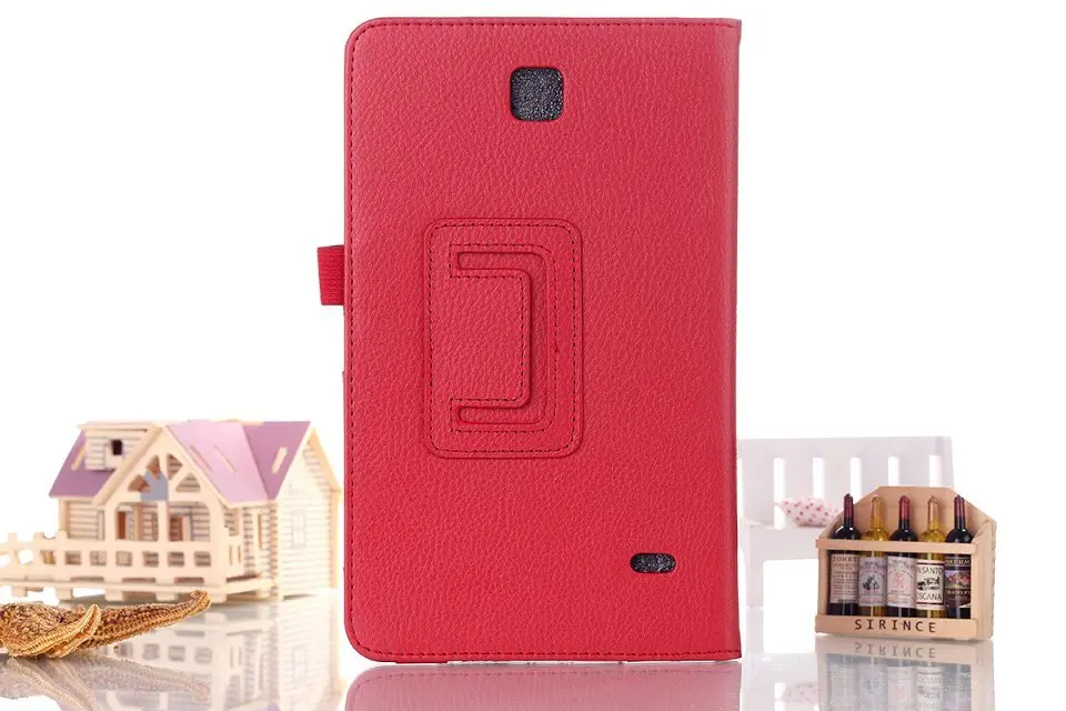 Ультратонкий 2 складной Чехол книжка из искусственной кожи личи для Samsung Galaxy Tab 4 7 0