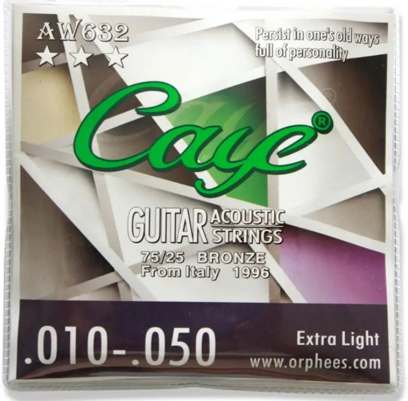 10 комплектов Orphee CAYE струны из нержавеющей стали 75/25 ФОСФОРНЫЕ четыре датчика 010 011