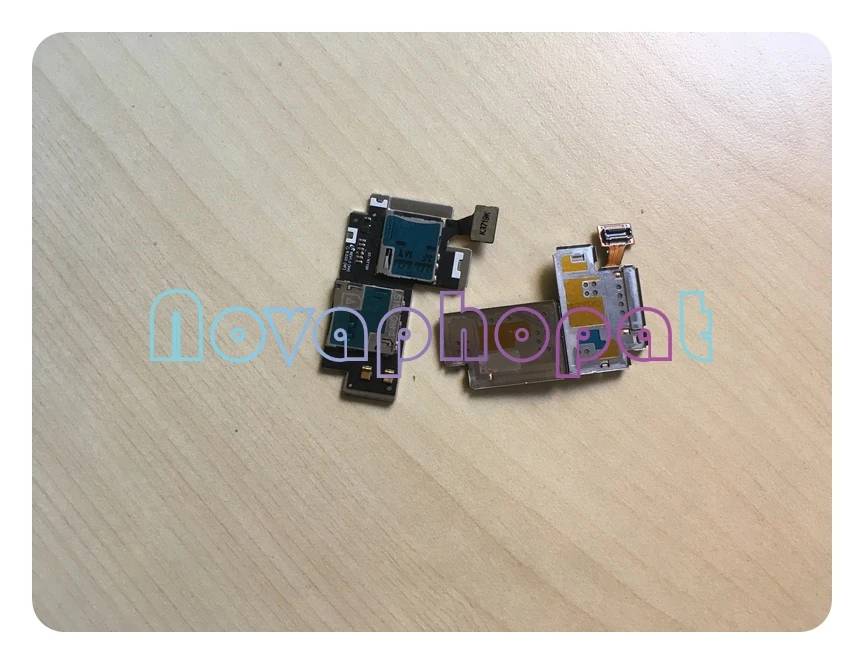 

10PCS Novaphopat For Galaxy Note 2 N7100 SIM SD Card Holder Tray Reader Flex Cable Replacement Parts + Tracking