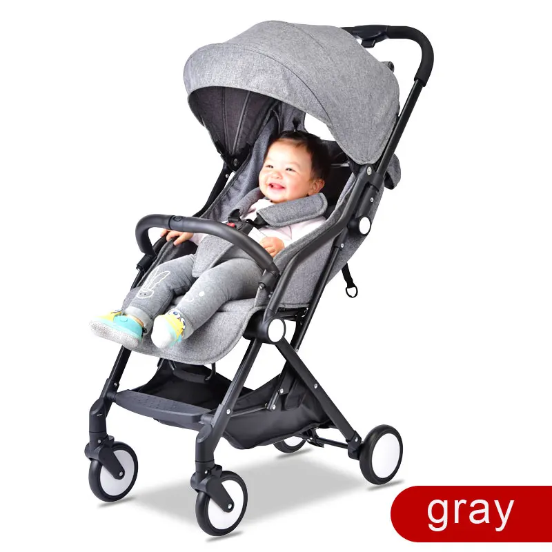 Прогулочная коляска для малышей для кукол, детский ультра-светильник, складные детские коляски для малышей, может лежать коляска, зонт, светильник, ТРОЛЛЕР - Цвет: gray