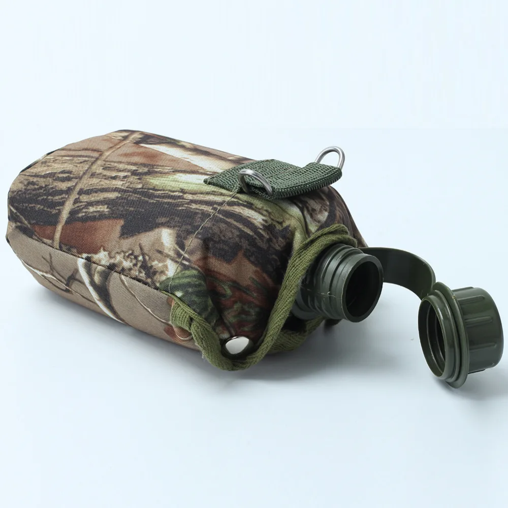860 мл камуфляжная ткань армейская зеленая пластиковая Спортивная бутылка для