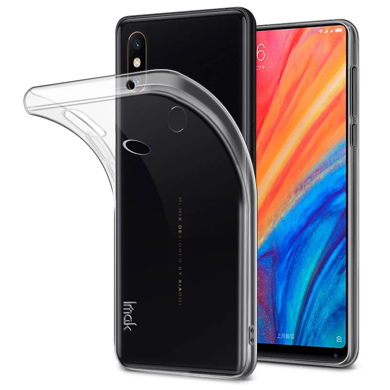 Чехол для Xiaomi Mi MIX 2S MIX2S с защитной пленкой экрана мягкий прозрачный чехол из ТПУ