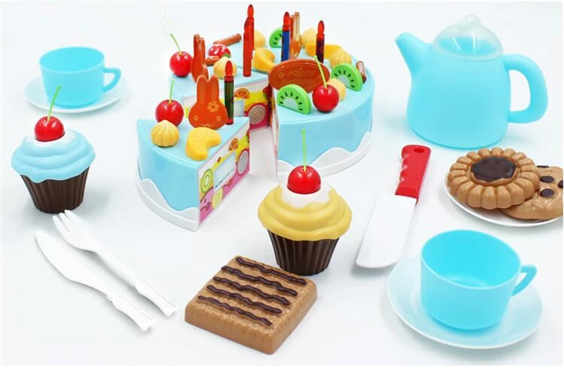 54 шт DIY резки торт ко дню рождения кухня еда игрушка дети ребенок классическая