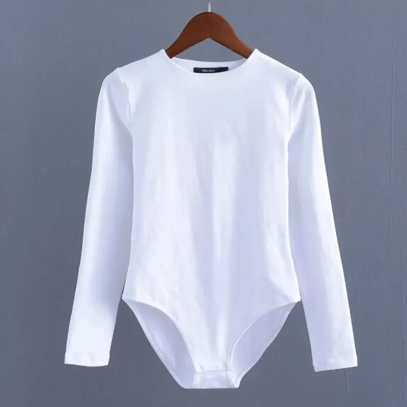 Пикантные с круглым вырезом спинки длинным рукавом Трикотаж боди осень 2017 г.