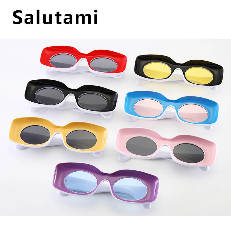 Яркие квадратные Snglasses для Для женщин мужчин Элитный бренд негабаритных пара
