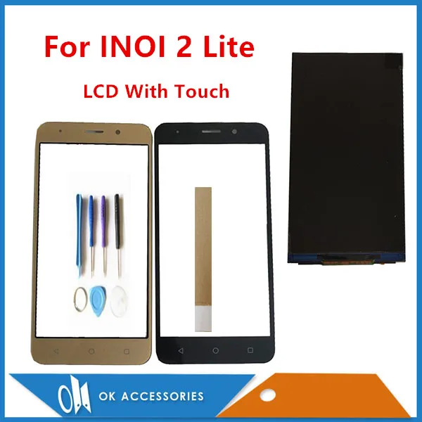 5 0 дюймов для INOI 2 Lite отдельный сенсорный экран с ЖК дисплеем золотой черный цвет