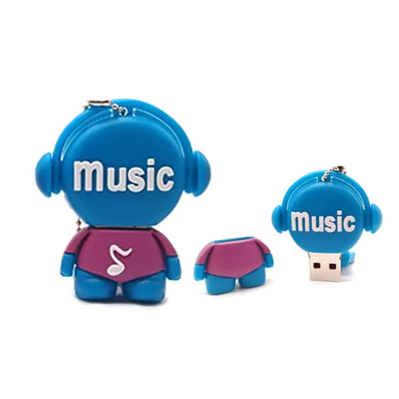 USB флеш накопитель с мультяшным музыкальным человеком 4 ГБ 8 16 32 64 u диск креативный