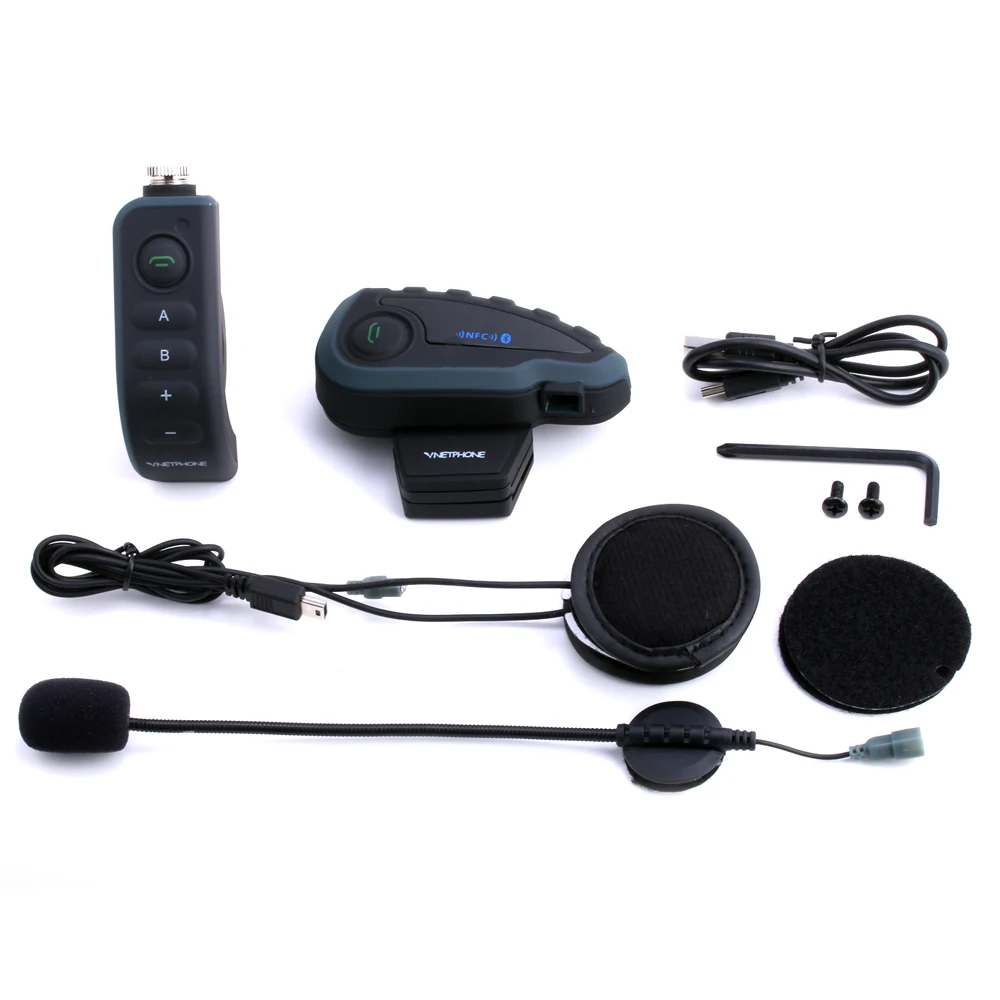 Bluetooth гарнитура Vnetphone V8 для мотоциклетного шлема водонепроницаемая NFC|bluetooth