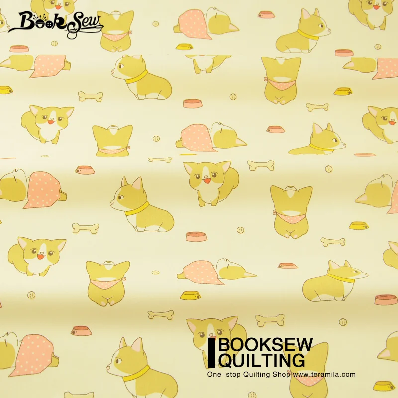 Booksew Подушка Скрапбукинг стежка 100% хлопок саржа Ткань прекрасный ребенок собака