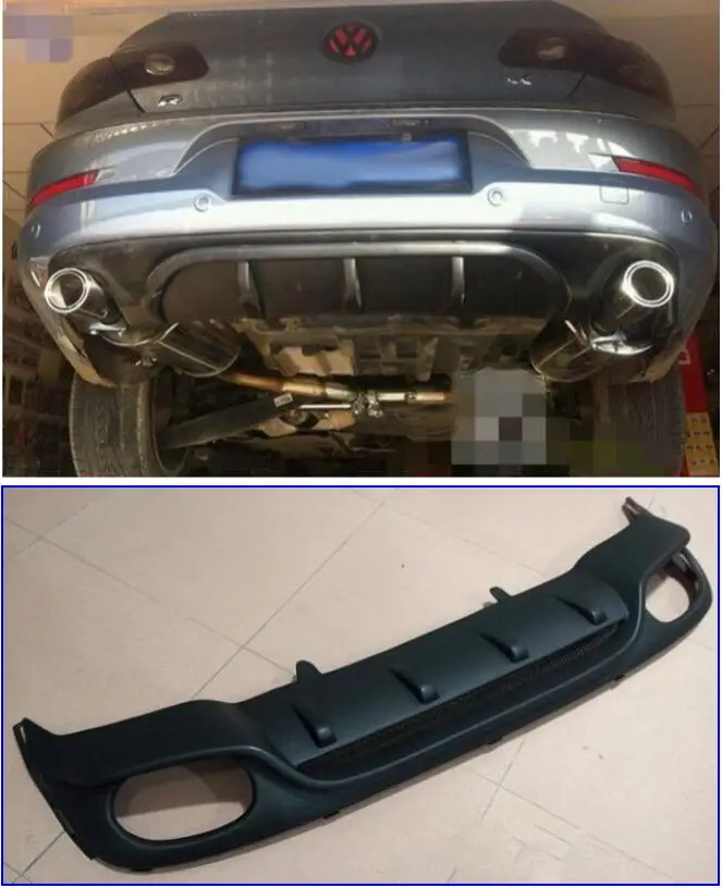 ABS задний бампер спойлер Диффузор Крышка для Volkswagen VW Passat CC 2009- по EMS