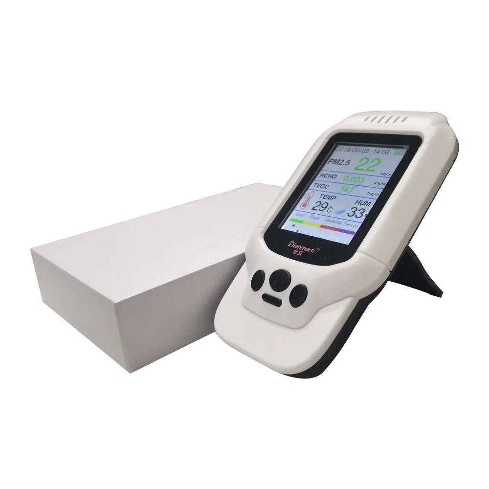 

Professional Multifunctional HCHO TVOC PM2.5 PM1.0 PM10 Detector Thermometer and Hygrometer Air Quality Analyzer With LED Sreen
