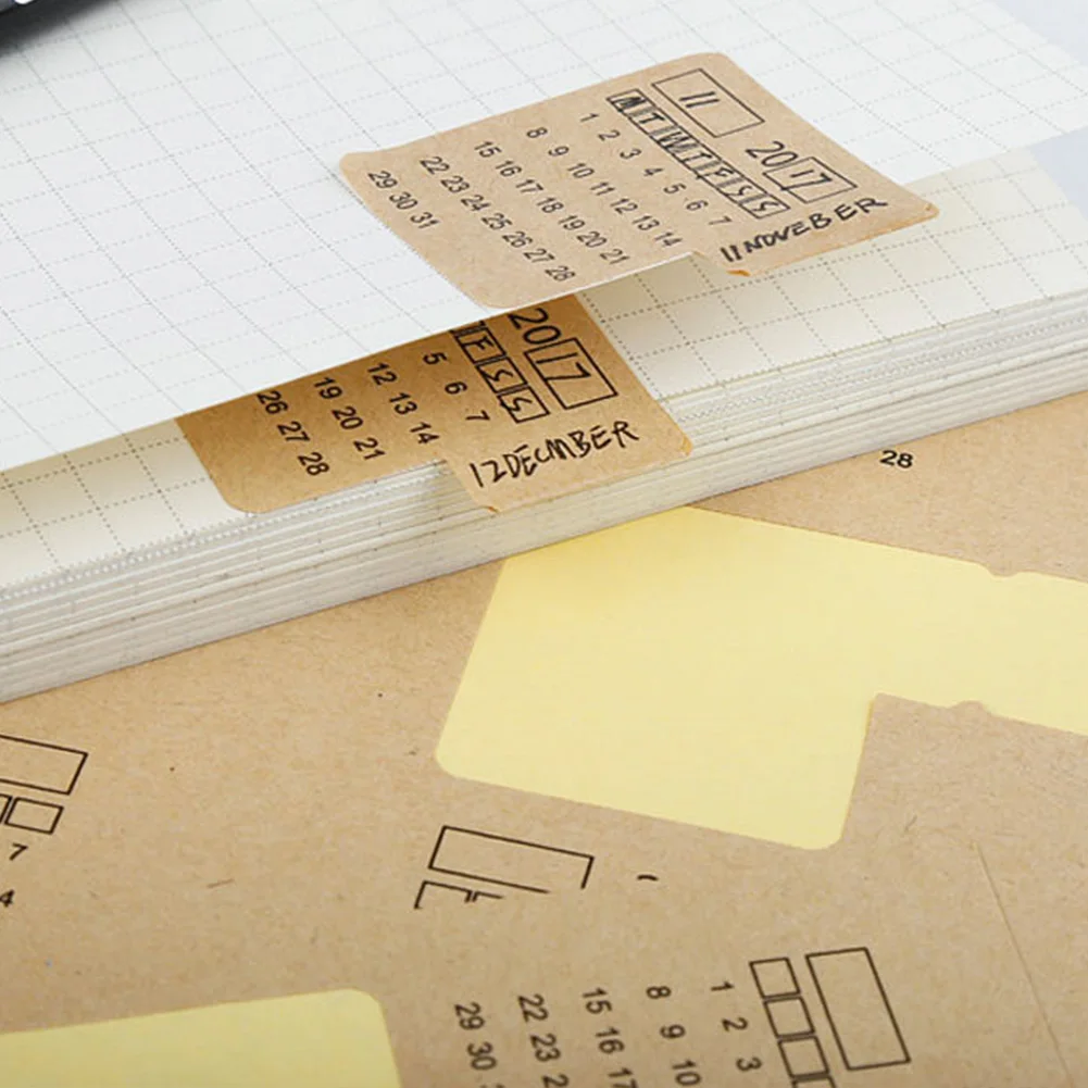 4 листа рукописные наклейки-указатели блокнот органайзер для бумаг этикетка