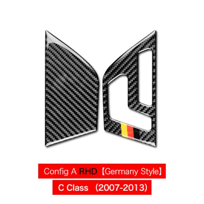 Type A RHD Germany Airspeed Cabon волокно для Mercedes Benz C Class W204 аксессуары сиденья Кнопка регулировки переключатель панель Крышка отделка наклейки интерьер - Название цвета: Type A RHD Germany
