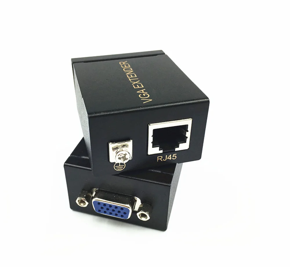 Новый VGA Сетевой удлинитель сигнала отправителя 60 м RJ45 CAT5e/6 передатчик приемник
