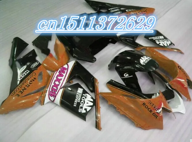 Dor-Bodywork For KAWASAKI Orange black NINJA ZX 10R 04-05 S19136 ZX-10R 04 05 NEW 2004 2005 10 R ZX10R Fairing Kit D | Автомобили и