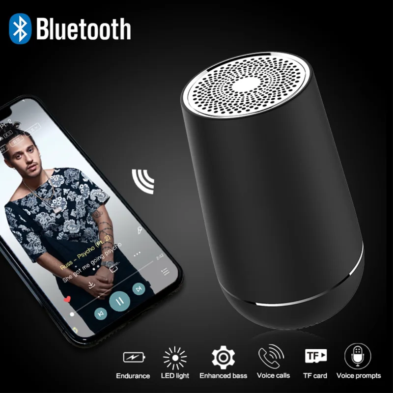 Мини Портативный беспроводной Bluetooth динамик TWS 3D стерео объемный звук бас