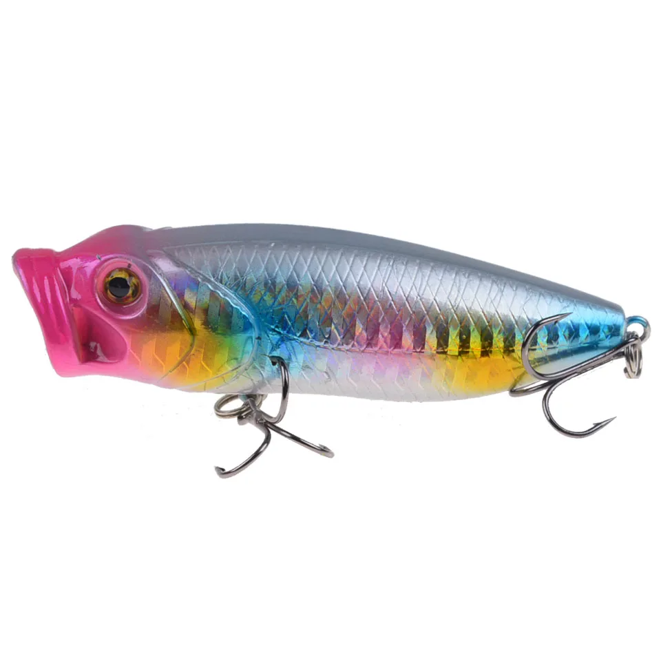 Y216-1 LINGYUE 1 шт. Topwater Поппер Рыболовные Приманки 3D воблер с глазами воблер рыболовные снасти 5 цветов доступны жесткие приманки - Цвет: Y216-1