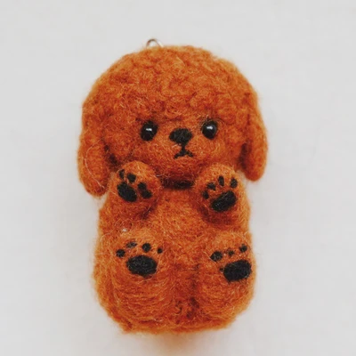 poodle Продукт, шерстяной войлок, сделай сам, материал, сумка ручной работы, войлок, животные, наборы, Шиба-ину, Хаски, кролик, пудель, цепь для телефона - Цвет: poodle
