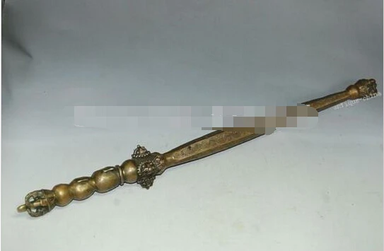 WBY 415 + детали о изысканном древнем китайском латунном резном mace|brass crimp|weapons redweapon