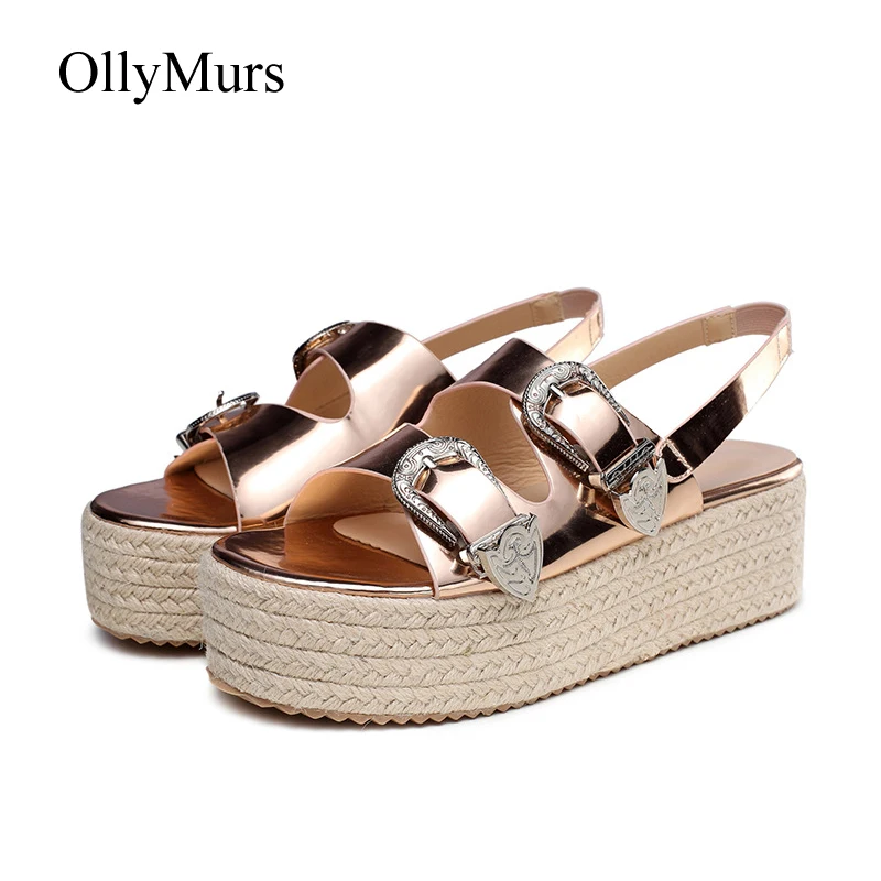 Женские босоножки на платформе модная брендовая обувь танкетке лето|Боссоножки